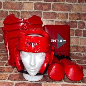 Pre-Owned Century Martial Arts Karate Equipment Red Set Bundle Size Youth AS-IS